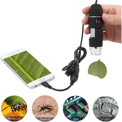  [아마존베스트]Jiusion Original 40-1000X USB Microscope with Portable Carrying Case, Digital Magnification Endoscope Camera 8 LEDs Metal Base for Micro USB USB-C Android, Windows Mac Linux Chrome