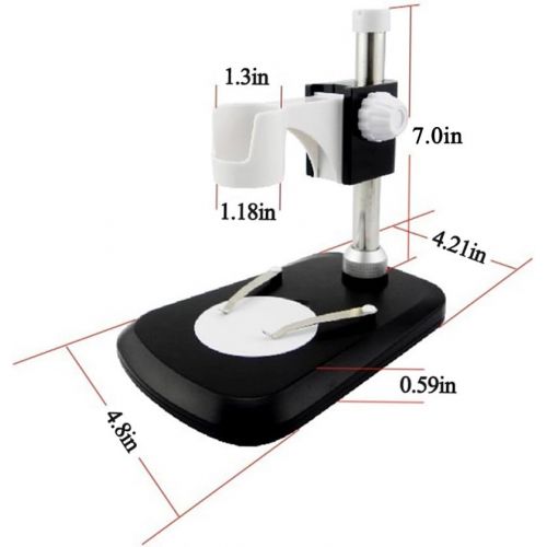  Jiusion Aluminium Alloy Universal Adjustable Professional Base Stand Holder Desktop Support Bracket for Max 1.4 in Diameter USB Digital Microscope Endoscope Magnifier Loupe Camera