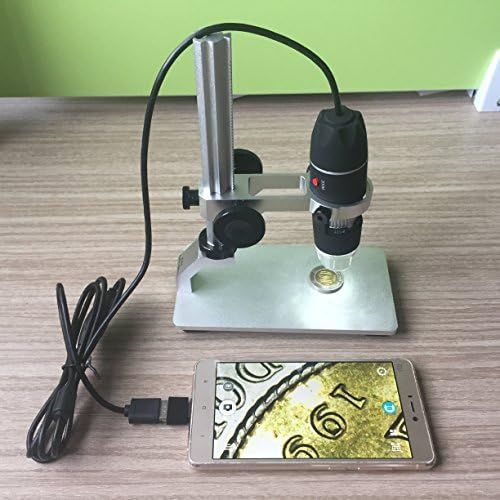  [아마존베스트]Jiusion Universal Adjustable Professional Base Stand Holder Desktop Support Holder for 3 cm to 3.3 cm in Diameter USB Digital Microscope Endoscope Magnifying Glass Camera (Aluminiu