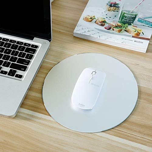  Jjssggjjssbb jjssggjjssbb Mouse pad Creative Metal Aluminum Alloy Round Mouse Pad 2202202mm Slim Hard Desk Mat Rubber Anti-Slip Bottom Mousepad for Gamer Office