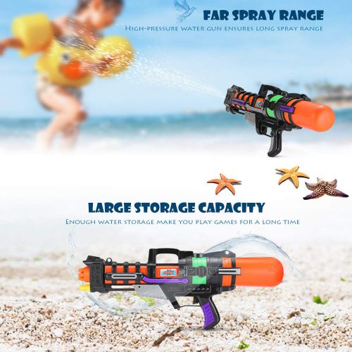  Jkbfyt jkbfyt Water Blasters,918 Summer Pulling Type Super Soaker High Pressure Water Gun Light Weight Beach Play Water Battle Children Interactive Toy Gun with Pump 600ML