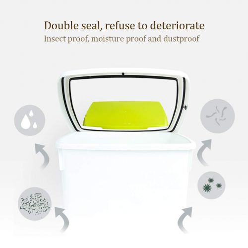  Jlxl Airtight Pet Food Container, Large Flip Cover Dog Dry Feed Treat Storage Bin Bird Household Seed Barrel Trash Can