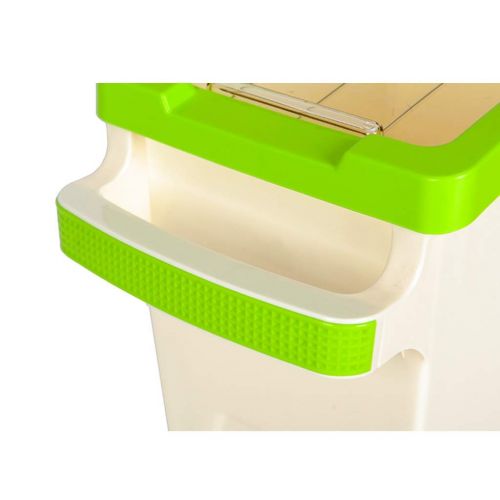  Jlxl Dog Dry Feed Storage Bin, Large Capacit 10kg Pet Cat Food Container Seal Bucket with Plastic Transparent Cover and Pulley