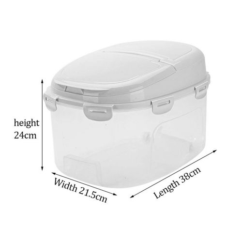  Jlxl Pets Dog Food Storage Bin, Transparent Plastic Dog Cat Dry Feed Container Seal Buckles Box with Pulley