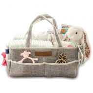 [아마존베스트]Diaper Caddy Organizer by JoLayLe Baby │Premium Quality Collapsible Storage Basket for Your Changing Table │The in-Home Diaper Bag│ Gender Neutral Gray Perfect for Any Nursery│Regi