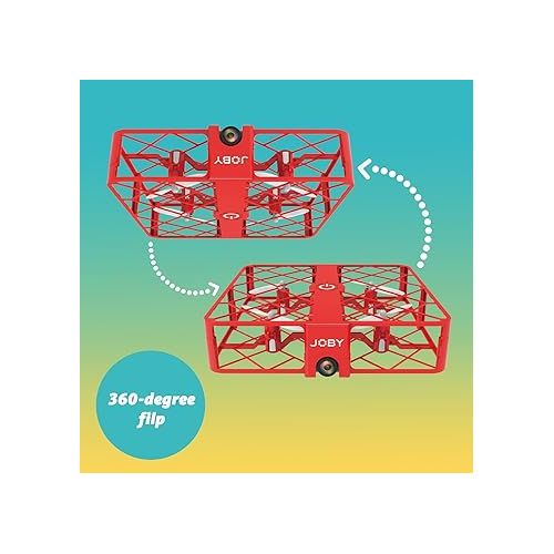  JOBY Fly X, Mini Drone with HD Camera, Enclosed Propellers Guard, 6-Axis GYRO, Headless Mode, Emergency Landing, 360° flip, Up to 100 ft, 2 Batteries, compatible iPhone/Android, Fun Toys Gifts for Kids, Adults, beginner