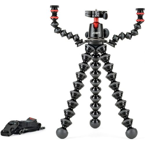  Joby GorillaPod 5K Kit + Rig Upgrade, Professional Tripod Stand with Ball Head for DSLR or Mirrorless Cameras with Lens (up to 11lbs/5kg) Black/Charcoal Bundle with 64GB SD Card, C