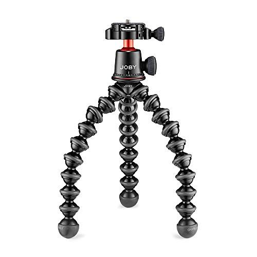  Joby Gorillapod 3K Pro Kit, Includes Stand & BallHead with QR Plate, 6.Lb Load Capacity, Black/Charcoal/Red