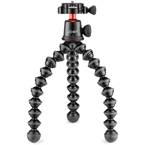  Joby Gorillapod 3K Pro Kit, Includes Stand & BallHead with QR Plate, 6.Lb Load Capacity, Black/Charcoal/Red