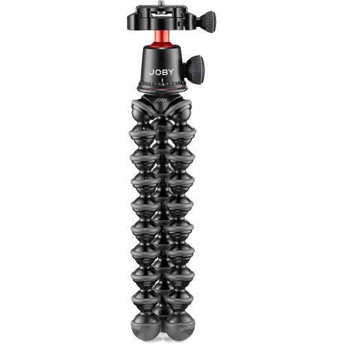  Joby Gorillapod 3K Pro Kit, Includes Stand & BallHead with QR Plate, 6.Lb Load Capacity, Black/Charcoal/Red