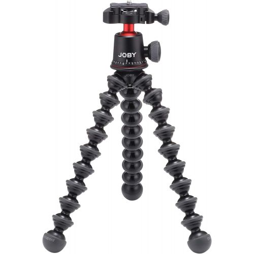  Joby Gorillapod 3K Pro Kit, Includes Stand & BallHead with QR Plate, 6.Lb Load Capacity, Black/Charcoal/Red