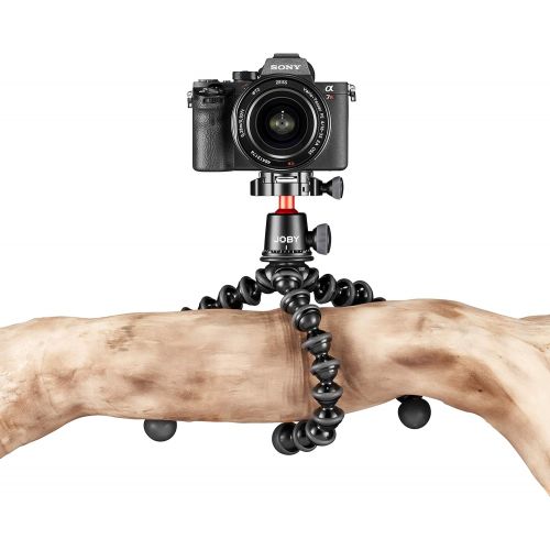  Joby Gorillapod 3K Pro Kit, Includes Stand & BallHead with QR Plate, 6.Lb Load Capacity, Black/Charcoal/Red