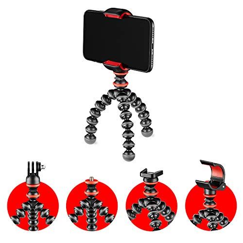  Joby JB01571-BWW GorillaPod Starter Kit, Flexible Mini Tripod with Universal Smartphone Clamp, GoPro and Torch Mount Up to 325 g Payload