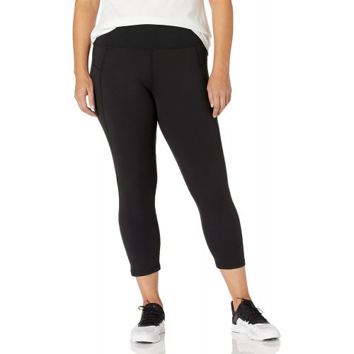  Jockey womens Compression Fit Premium Capri Leggings, Deep Black, Large US