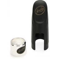 JodyJazz MT1S Power Ring Ligature with Cap for Metal Tenor Saxophone Mouthpiece - Silver