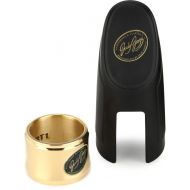 JodyJazz HRT1 Power Ring Ligature with Cap for Hard Rubber Tenor Saxophone Mouthpiece - Gold