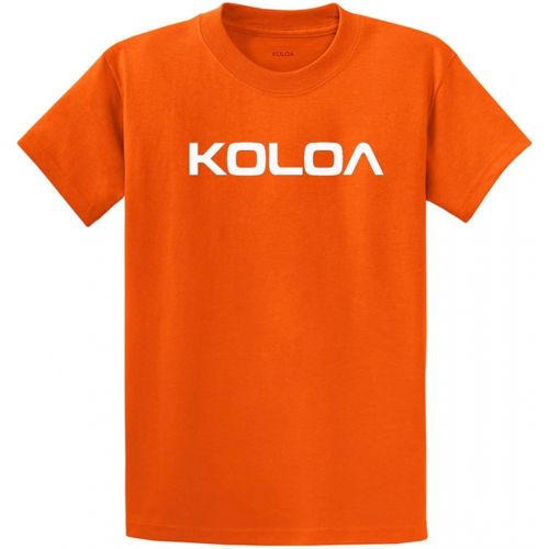  Joe's USA Koloa Surf Co. Koloa-Text Logo Heavy Cotton T-Shirts in Regular, Big and Tall Sizes