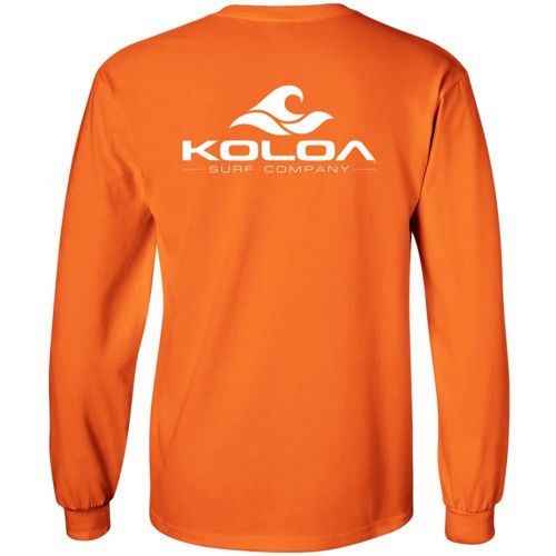  Joe's USA Koloa Surf Classic Wave Long Sleeve Pocket Tees - Heavy Cotton T-Shirts S-5XL