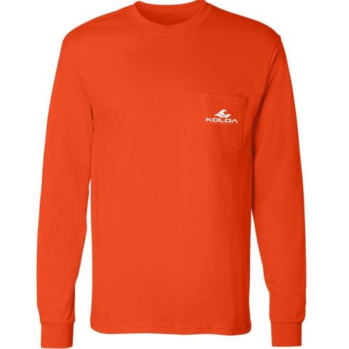  Joe's USA Koloa Surf Classic Wave Long Sleeve Pocket Tees - Heavy Cotton T-Shirts S-5XL