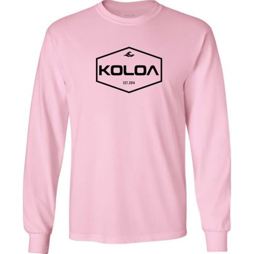  Joes USA Koloa Surf Long Sleeve Hexagon Logo Heavy Cotton T-Shirts. Regular, Big & Tall