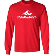 Joe Koloa Surf. Wave Logo Long Sleeve Heavy Cotton T-Shirts in Regular, Big and Tall