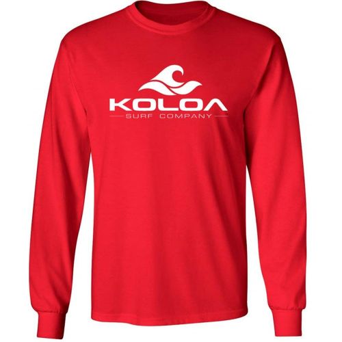  Joe Koloa Surf. Wave Logo Long Sleeve Heavy Cotton T-Shirts in Regular, Big and Tall