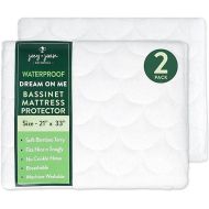 Joey + Joan Waterproof Travel Crib Mattress Pad Cover Compatible with Guava Lotus, Babybjorn, Dream on Me - 2 Pack Quilted Mattress Protector from Ultra Soft Bamboo Viscose Terry - 24