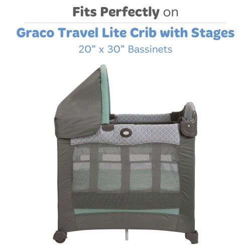  Joey + Joan Travel Lite Crib Sheet Compatible with Graco Travel Lite Crib with Stages ? Fits Perfectly on 20” x 30” Mattress Without Bunching Up ? Snuggly Soft Jersey Cotton ??Dinosaur