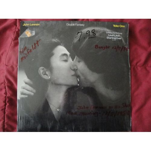  John Lennon & Yoko Ono Double Fantasy New Mint Sealed Vinyl Lp Geffen Records GHS 2001 Marked Bought 12/8/1980 John Lennon Was Shot Mon. Evening - 12/8/1980 in Red Marker on Cellop