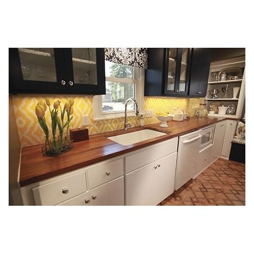  John Boos WALKCT-BL3625-V Blended Walnut Counter Top with Varnique Finish, 1.5