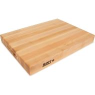 John Boos Maple Wood Cutting Board for Kitchen Prep 24 Inches x 18 Inches, 2.25 Inches Thick Reversible End Grain Rectangular Charcuterie Boos Block