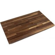John Boos WALKCT-BL1825-O Blended Walnut Solid Wood Finish Natural Edge Grain Kitchen Cutting Board Island Top Butcher Block, 18 x 25 x 1.5 inches