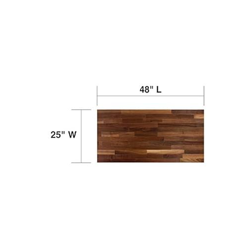  John Boos WALKCT-BL4825-O Blended Walnut Counter Top with Oil Finish, 1.5