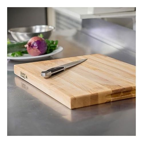  John Boos Maple Wood Reversible Cutting Board for Kitchen Prep, 24 x 18 Inches, 1.75 Inches Thick Edge Grain Rectangular Charcuterie Boos Block