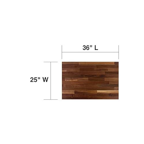  John Boos WALKCT-BL3625-O Blended Walnut Counter Top with Oil Finish, 1.5