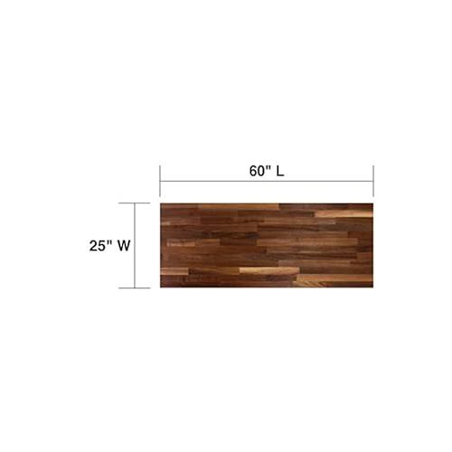  John Boos WALKCT-BL6025-O Blended Walnut Counter Top with Oil Finish, 1.5