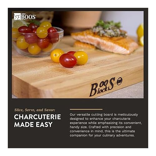  John Boos Boos Block Chop-N-Slice Series Reversible Wood Cutting Board with Eased Corners, 1-Inch Thickness, 16