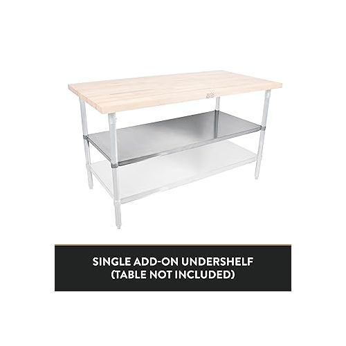  John Boos GSK8-2472 Galvanized Steel Additional/Add-On Work Table Lower Shelf/Undershelf(Shelf Only), 72