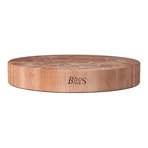  John Boos Boos Block CCB Series Round Large Reversible Wood Chopping Board, 3-Inch Thickness, 18