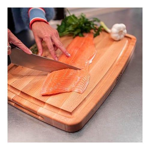  John Boos Boos Block CB Series Large Reversible Wood Cutting Board with Juice Groove, 1.5-Inch Thickness, 18