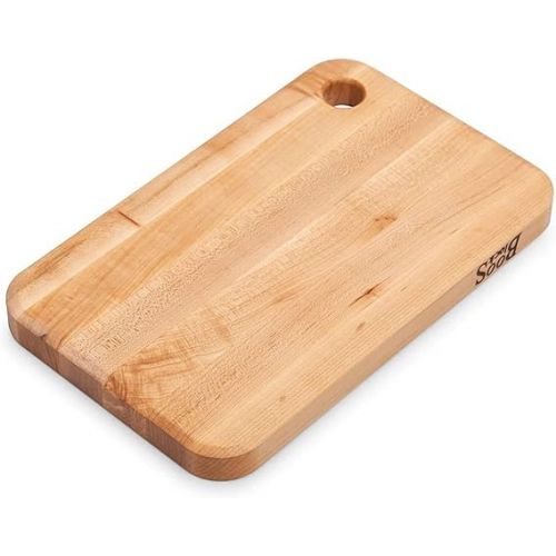  John Boos Large Prestige Maple Wood Cutting Board for Kitchen Prep and Charcuterie, 16” x 10” x 1.25” Thick, Edge Grain Reversible Boos Block