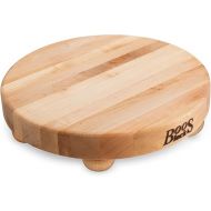 John Boos Boos Block B Series Round Wood Cutting Board with Feet, 1.5-Inch Thickness, 12