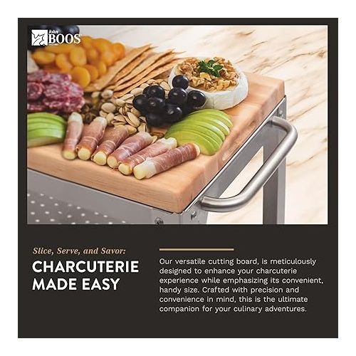  John Boos Cucina Culinarte Cart Maple Wood Cutting Board for Kitchen 30 x 18.13