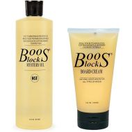 John Boos 2-Piece Boos Block Charcuterie Board and Wood Cutting Board Care and Maintenance Set, 16-Ounce Mystery Oil and 5-Ounce Board Cream