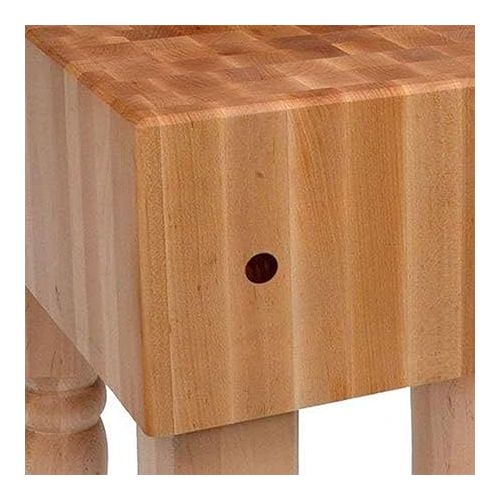  John Boos Large Maple Wooden Cutting Board 18” x 18” x 34” with 10” Thick End Grain Square Tabletop Boos Block for Kitchen Cooking and Charcuterie