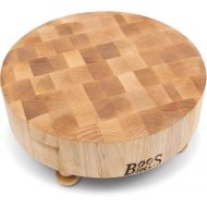 John Boos Raised Maple Wood Square End Grain Chopping Block with Tapered Feet, 12 Inches x 12 Inches x 3 Inches