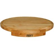 John Boos Corner Counter Saver Maple Wood Oval Cutting Board, 24 Inches x 18 Inches x 1.25 Inches