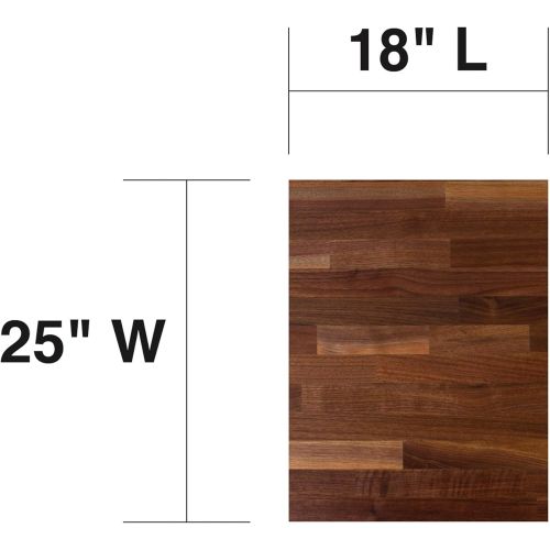  John Boos WALKCT-BL1825-O Blended Walnut Counter Top with Oil Finish, 1.5 Thickness, 18 x 25