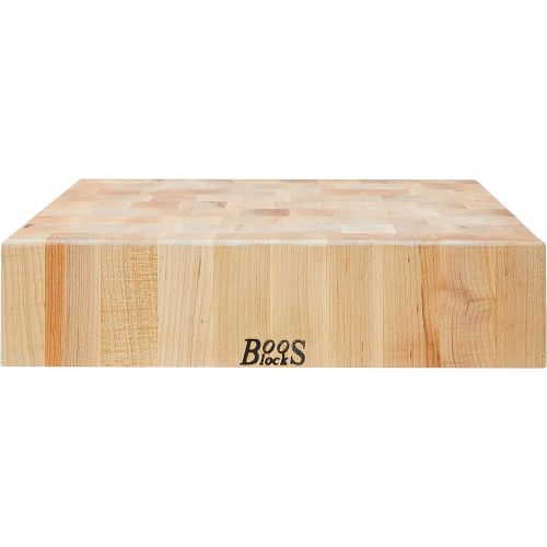  John Boos Block CHY-CCB143-S Classic Collection Maple Wood End Grain Chopping Block, 14 Inches x 14 Inches x 3 Inches