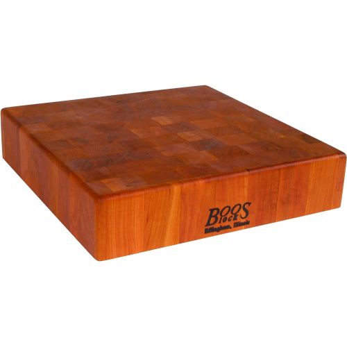  John Boos Block CHY-CCB143-S Classic Collection Maple Wood End Grain Chopping Block, 14 Inches x 14 Inches x 3 Inches
